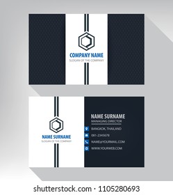 business model name card Modern white black