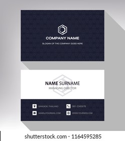 business model name card Modern black white