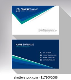 business model name card Modern blue white