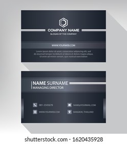 business model name card Modern black white