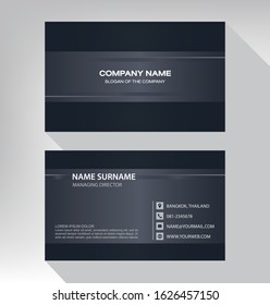 business model name card Modern black Gray white