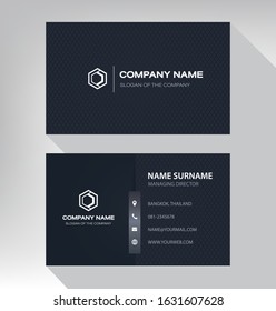 business model name card modern black gray white