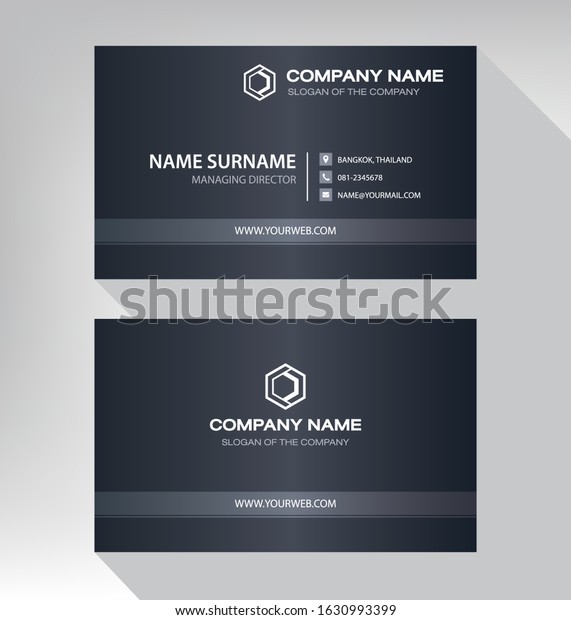 business model\
name card modern black gray\
white
