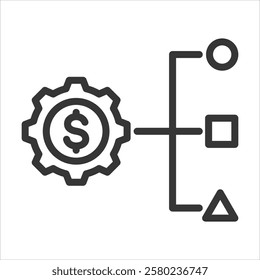 Business Model Outline Icon Vector Illustration