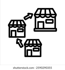Business Model Scalability Line Vector Illustration On White Background.