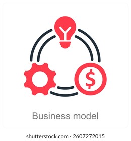 Business Model and strategy icon concept