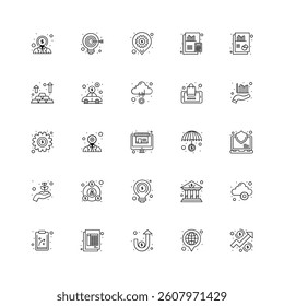 Business Model Stroke icon collections.