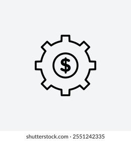Modelo de negocio delgado liner icono aislado.