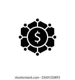 Business modeling icon Vector flat thin line illustration