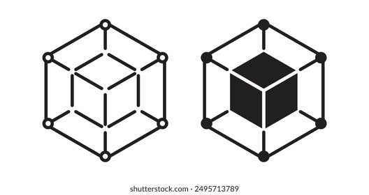 Business Modeling vector icon set in black color.