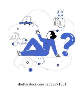 Business modeling vector illustration. A well-designed business model is potion brewing in cauldron organizational success Solution-driven business modeling is key unlocking doors to chambers