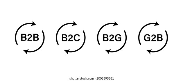 Business models icons isolated on white background. Vector illustration. Successful collaboration and partnership concepts.