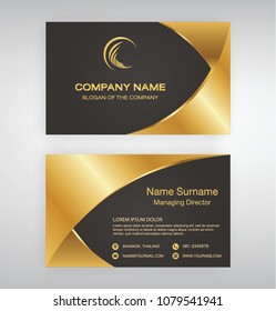 business moden name card. gradient gold