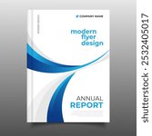 Business Modern annual report cover template flyer design decoration