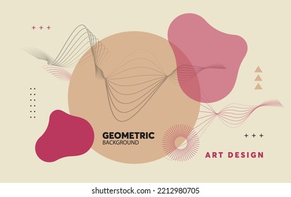 Business modern banner vector template. Business abstarct template. Geometric shapes, vector minimal modern design with retro color