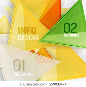 Business modern colorful geometric infographics, abstract compositions