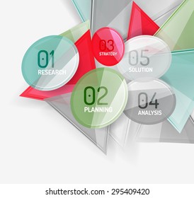 Zakelijke moderne kleurrijke geometrische infographics, abstracte composities