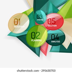 Business modern colorful geometric infographics, abstract compositions