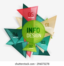 Business modern colorful geometric infographics, abstract compositions