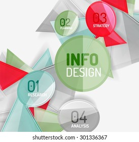 Business modern colorful geometric infographics, abstract compositions