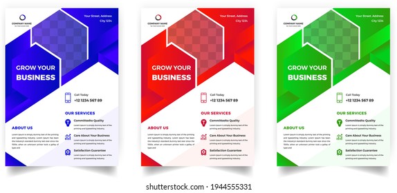 Business Modern Flyer Template. Corporate Creative flyer design. A4 Print Flyer design.