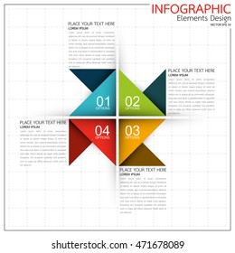 Business modern infographics elements options banner. Presentation diagram template flat design vector. Abstract layout for website design marketing and advertising.
