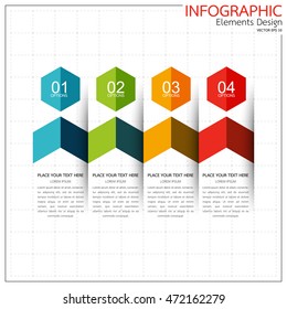Business modern infographics elements options banner. Presentation diagram template flat design vector. Abstract layout for website design marketing and advertising.