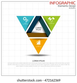 Business modern infographics elements options banner. Presentation diagram template flat design vector. Abstract layout for website design marketing and advertising.