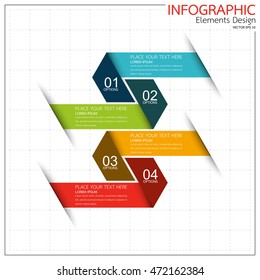 Business modern infographics elements options banner. Presentation diagram template flat design vector. Abstract layout for website design marketing and advertising.