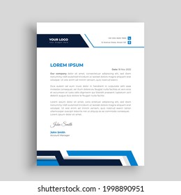 Business modern letterhead design template