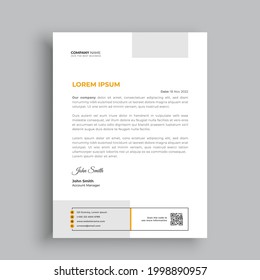 Business modern letterhead design template