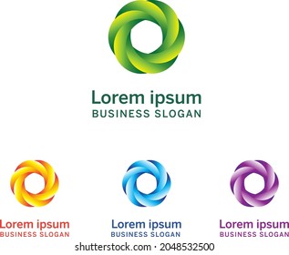 Business modern logo gradient round 