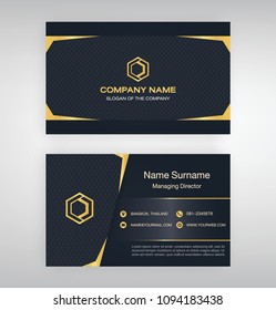 business modern  name card background Gold Black