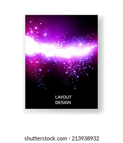 Business modern neon light template, easy all editable