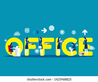 Business modern people. Concept buisness vector illustration, Group of people, Flat business character style, Lifestyles