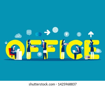 Business modern people. Concept buisness vector illustration, Group of people, Flat business character style, Lifestyles