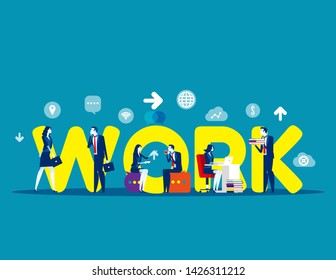 Business modern people. Concept buisness vector illustration, Group of people, Flat business character style, Lifestyles