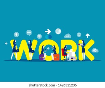 Business modern people. Concept buisness vector illustration, Group of people, Flat business character style, Lifestyles