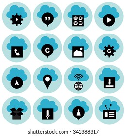Business and modern technology vector icon set 
