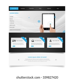 Business Modern Website Template Vector Illustration