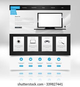 Business Modern Website Template Vector Illustration