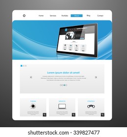 Business Modern Website Template Vector Illustration
