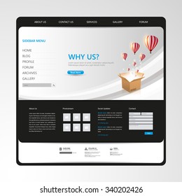 Business Modern Website Template Vector Illustration