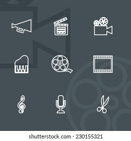 Business and money - design elements collection. Set of linear icons.