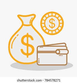 business money economy flat icons