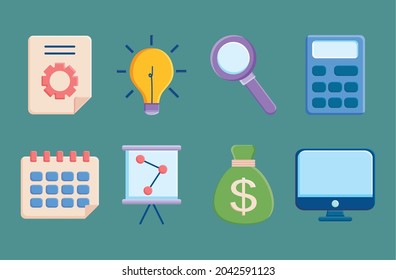 business and money icon collection