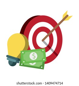 Business money and investment elements with symbols vector illustration graphic design