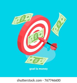 business and money, target and dart, isometric business icon