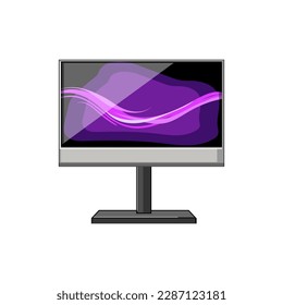 business monitor pc cartoon. modern office, digital business monitor pc sign. isolated symbol vector illustration