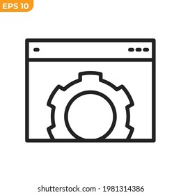 business monitoring icon symbol template for graphic and web design collection logo vector illustration